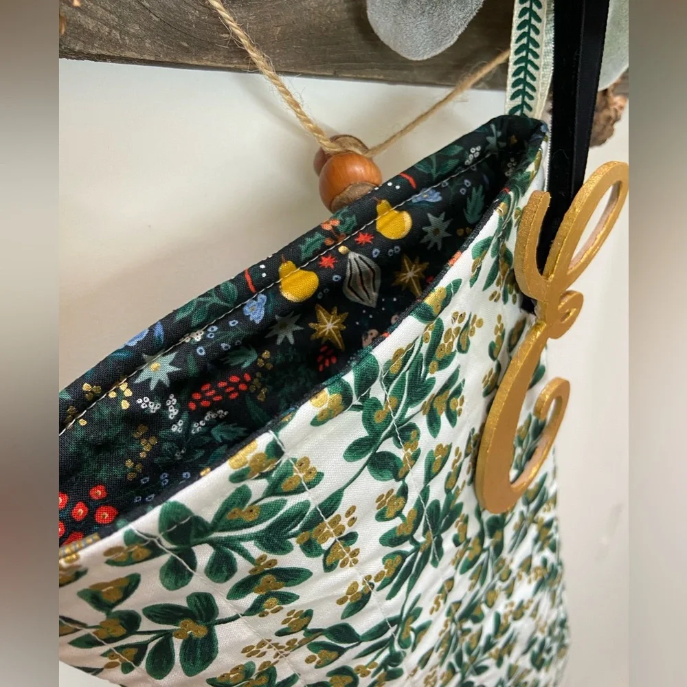 E- Handmade Rifle Paper Co. Quilted Stocking - Picture 5 of 5
